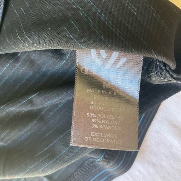 Champion Women’s Short Sleeve Screw Neck Sport T-shirt size M, Blue Stripes - Picture 5 of 6